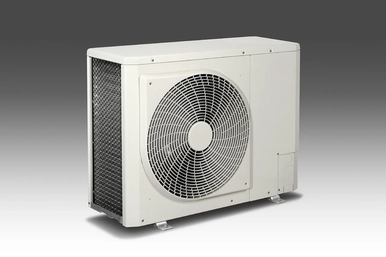 Outdoor air-conditioning condenser unit ready for installation