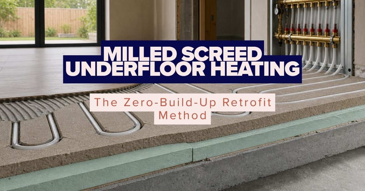 Milled Screed Underfloor Heating: The Zero-Build-Up Retrofit Method Explained (UK Guide 2026)
