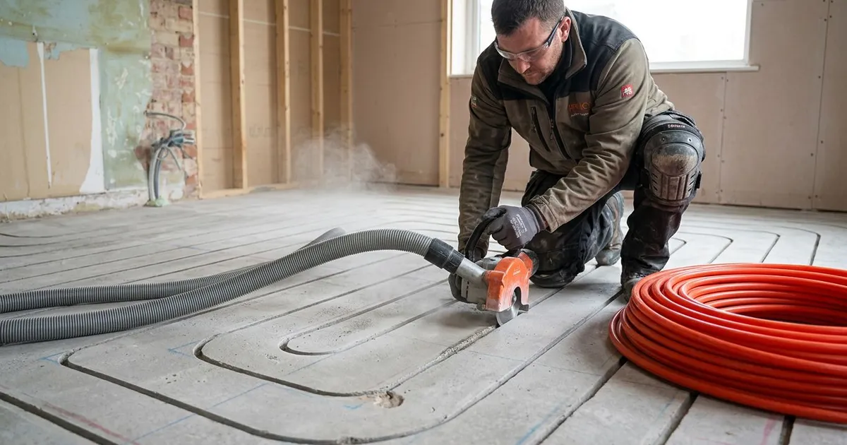 Underfloor Heating on an Existing Concrete Floor: UK Retrofit Guide 2026 - Comprehensive guide covering installation for underfloor heating systems