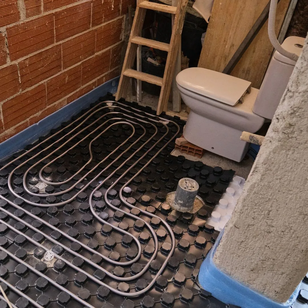 underfloor heating in a bathroom 