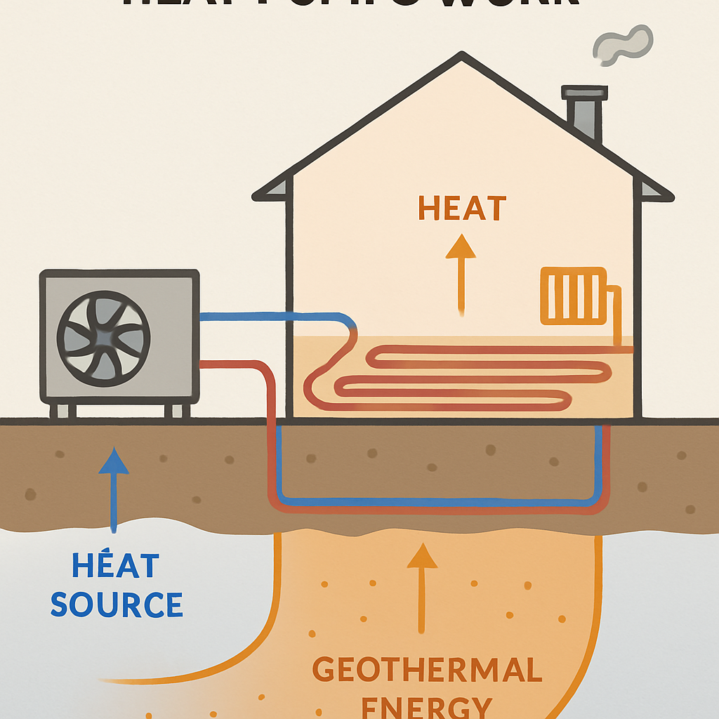 Heat pump integration with underfloor heating
